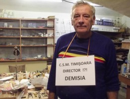 Lucian Dan și mesajul său de protest, anti-directorului CSM Timișoara